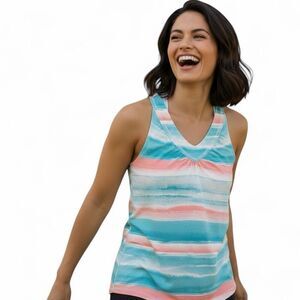 Lucy Pastel V-Neck Tank Top Size Small